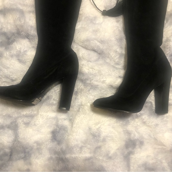Schutz over the knee high heel suede boots size 6 tassel detail - Picture 6 of 9